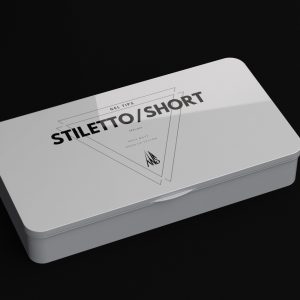 Kostka Gel Tips - Stiletto Short - Half Matt