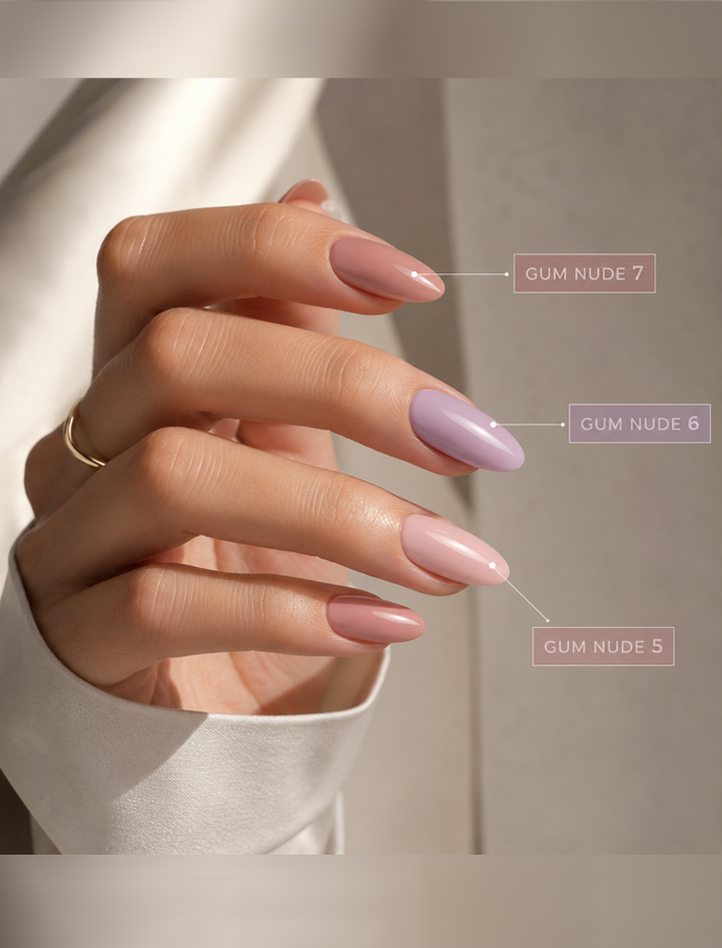 Kostka Polish Rubber Base Gum Nude 4 15 ml - Image 3